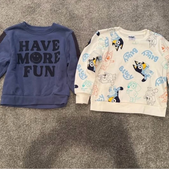 Other - Graphic Sweatshirt - Cream/Blue Kids Sweatshirt